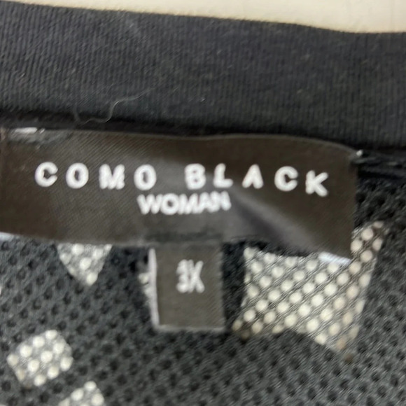 Como Black Laser Cutout Mesh Lightweight Full Zip Jacket - Picture 5 of 9